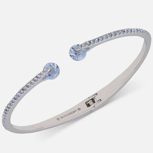 Givenchy Blue‎ Floating Stone & Crystal Cuff Bangle Bracelet NWT
